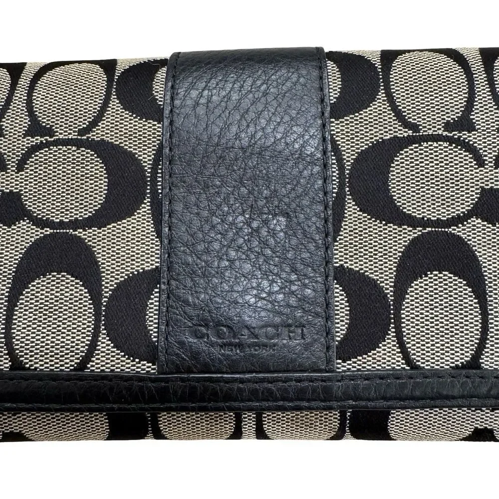 Coach Womens 2 Piece Set Card Wallet Check Wallet